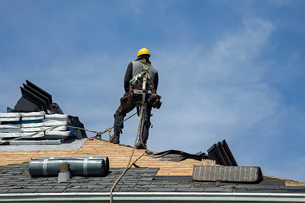 Professional Roof Replacement technician working in Bouckville, NY
